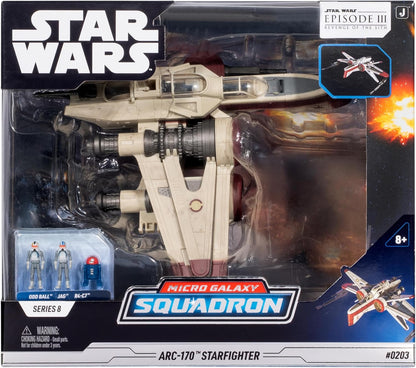 Star Wars - Micro Galaxy Deluxe Vehicle (8`` Vehicle & Figure) - ARC 170- Series 8 /Toys