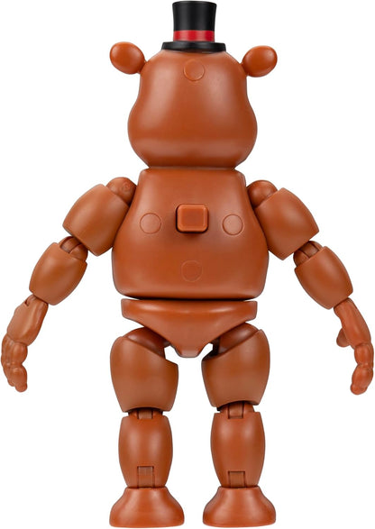 Five Nights At Freddy's Toy Freddy - 5-Inch Articulated Figure with Jumpscare Feature and Glow-In-The-Dark Eyes