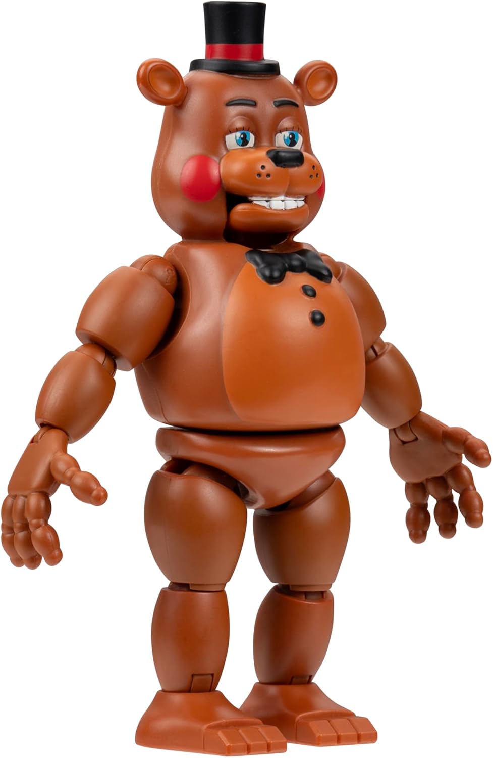 Five Nights At Freddy's Toy Freddy - 5-Inch Articulated Figure with Jumpscare Feature and Glow-In-The-Dark Eyes
