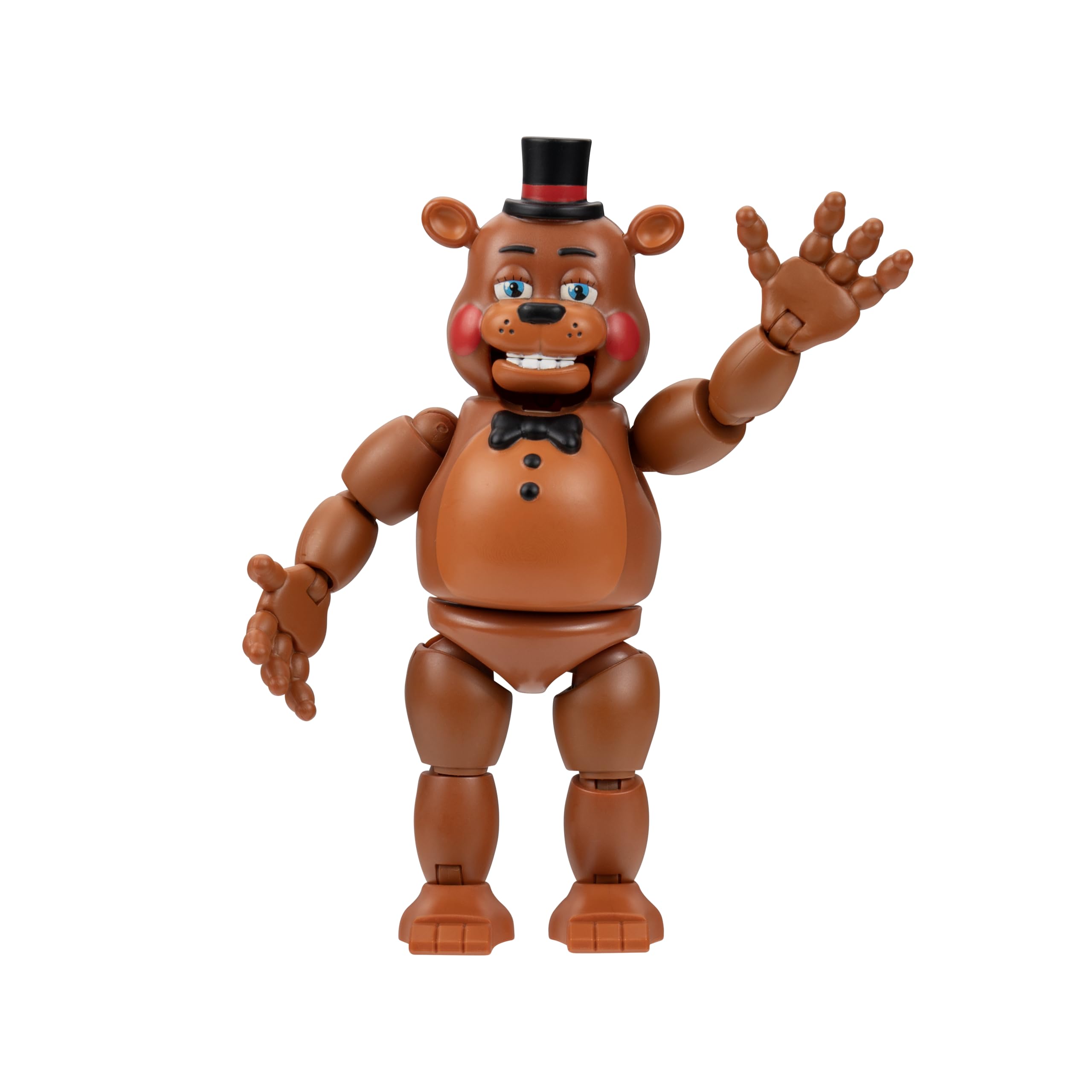 Five Nights At Freddy's Toy Freddy - 5-Inch Articulated Figure with Jumpscare Feature and Glow-In-The-Dark Eyes
