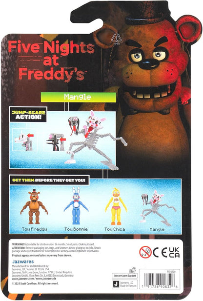 Five Nights at Freddy’s FNF0100 - Mangle - 12,5 cm - bewegliche Figur mit Schreckfunktion und Augen, die im Dunkeln leuchten - offizielle Jazwares Figur