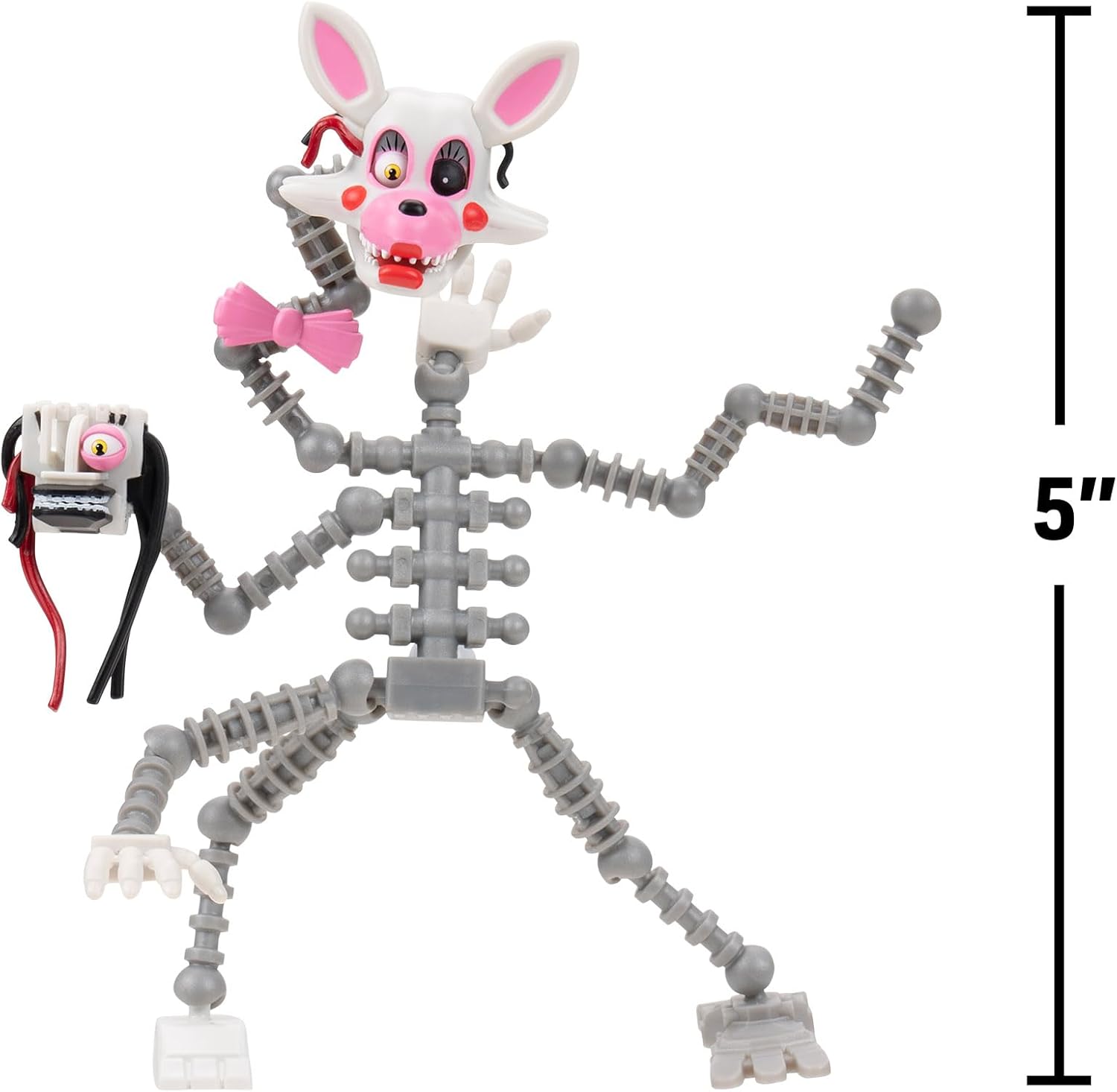 Five Nights at Freddy’s FNF0100 - Mangle - 12,5 cm - bewegliche Figur mit Schreckfunktion und Augen, die im Dunkeln leuchten - offizielle Jazwares Figur