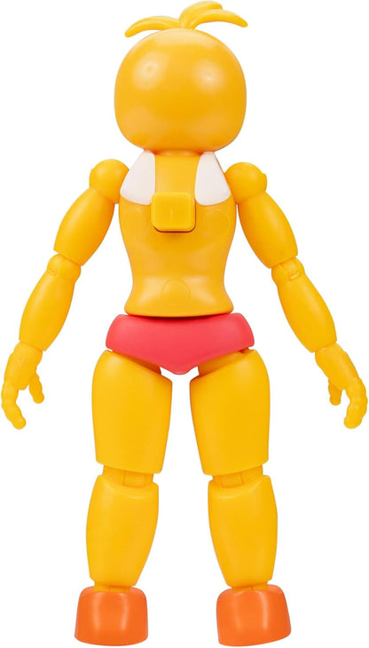 Five Nights At Freddy's Toy Chica - 5-Inch Articulated Figure with Jumpscare Feature and Glow-In-The-Dark Eyes