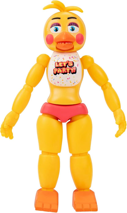 Five Nights At Freddy's Toy Chica - 5-Inch Articulated Figure with Jumpscare Feature and Glow-In-The-Dark Eyes