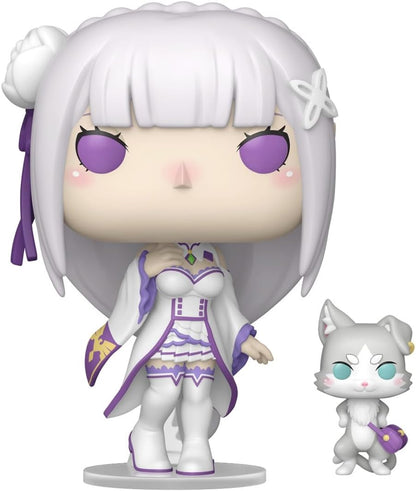 Funko Pop! & Buddy: Re: ZERO - Emilia With Puck - Re:zero - Collectable Vinyl Figure - Gift Idea - Official Merchandise - Toys for Kids & Adults - Anime Fans - Model Figure for Collectors and Display