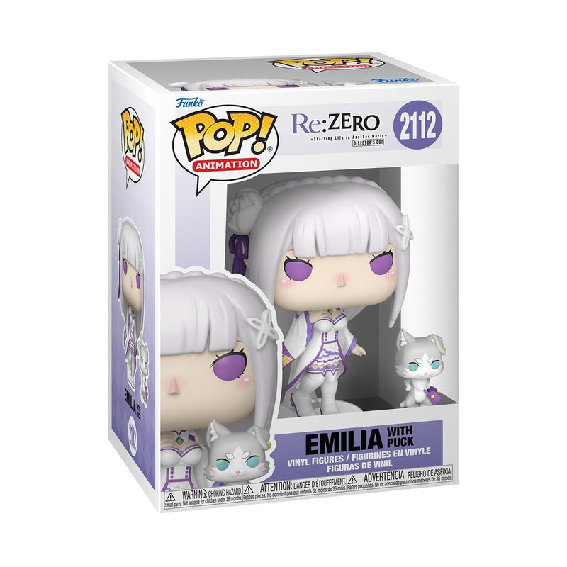 Funko Pop! & Buddy: Re: ZERO - Emilia With Puck - Re:zero - Collectable Vinyl Figure - Gift Idea - Official Merchandise - Toys for Kids & Adults - Anime Fans - Model Figure for Collectors and Display
