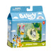 Bluey en Muffin Set van 2 speelgoedfiguren, speelset, lentetijd voor peuters, speelgoedset met verkleedaccessoires, beweegbare beeldjes voor kinderen van 3-5 jaar