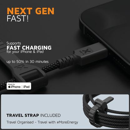 Next Gen Kabel USB to Lightning (1,5m) Black