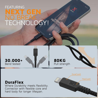 Next Gen Kabel USB to Lightning (1,5m) Black