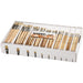 Creativ Company 10648 platte kwast, 120 stuks (s) multifunctionele penselen (kwastenset, assortiment, platte kwasten, hout, doos, 120 stuks