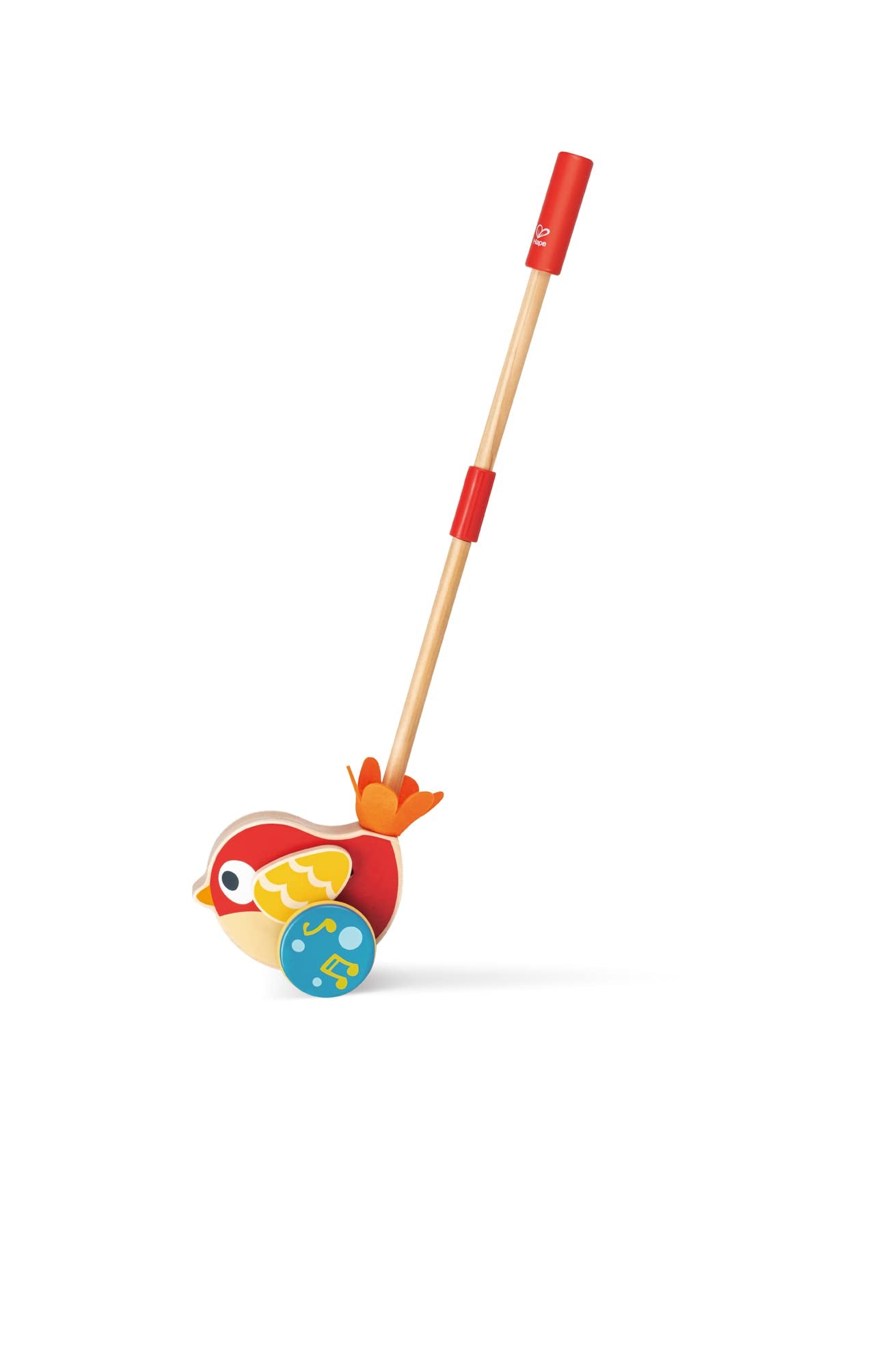 Hape Lilly van Hape Schuifvogel van hout, speelgoed voor kleine kinderen met afneembare staaf