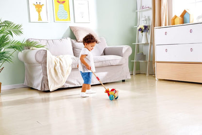 Hape Lilly van Hape Schuifvogel van hout, speelgoed voor kleine kinderen met afneembare staaf