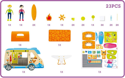 Hape - Hape Houten Avonturenbus Poppenhuis