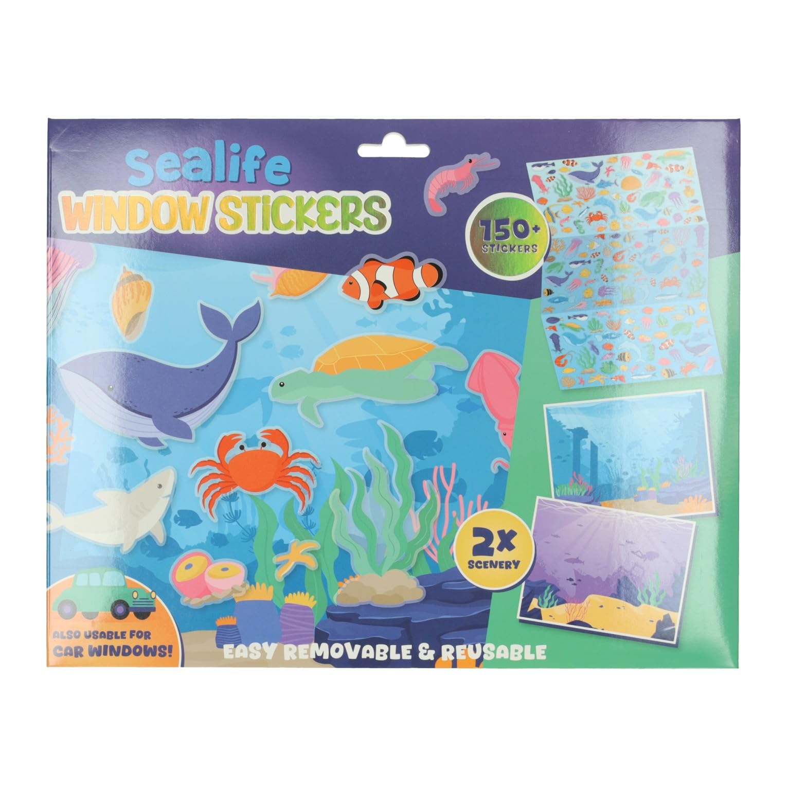 Wins Holland - Herbruikbare Zeedieren Raamstickers 150st.