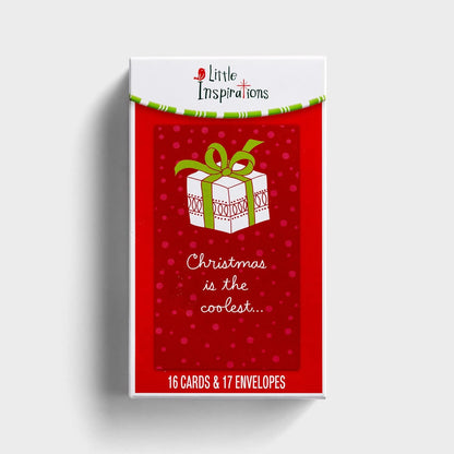 DaySpring Little Inspirations - Christmas is the coolest- 16 biglietti natalizi con buste, NLT (J6339), rosso
