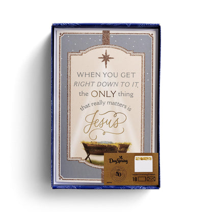 Christmas Boxed Cards: Only Jesus (Pack Of 18)