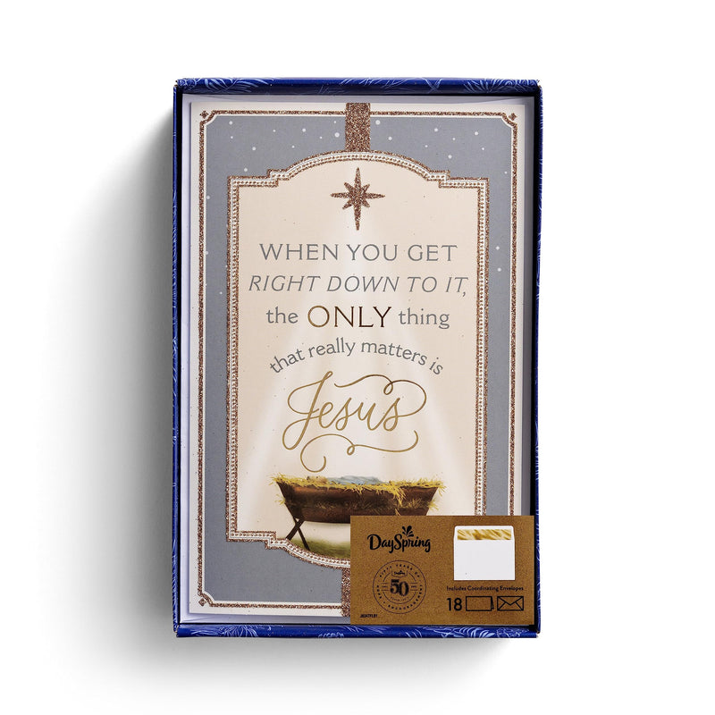 Christmas Boxed Cards: Only Jesus (Pack Of 18)