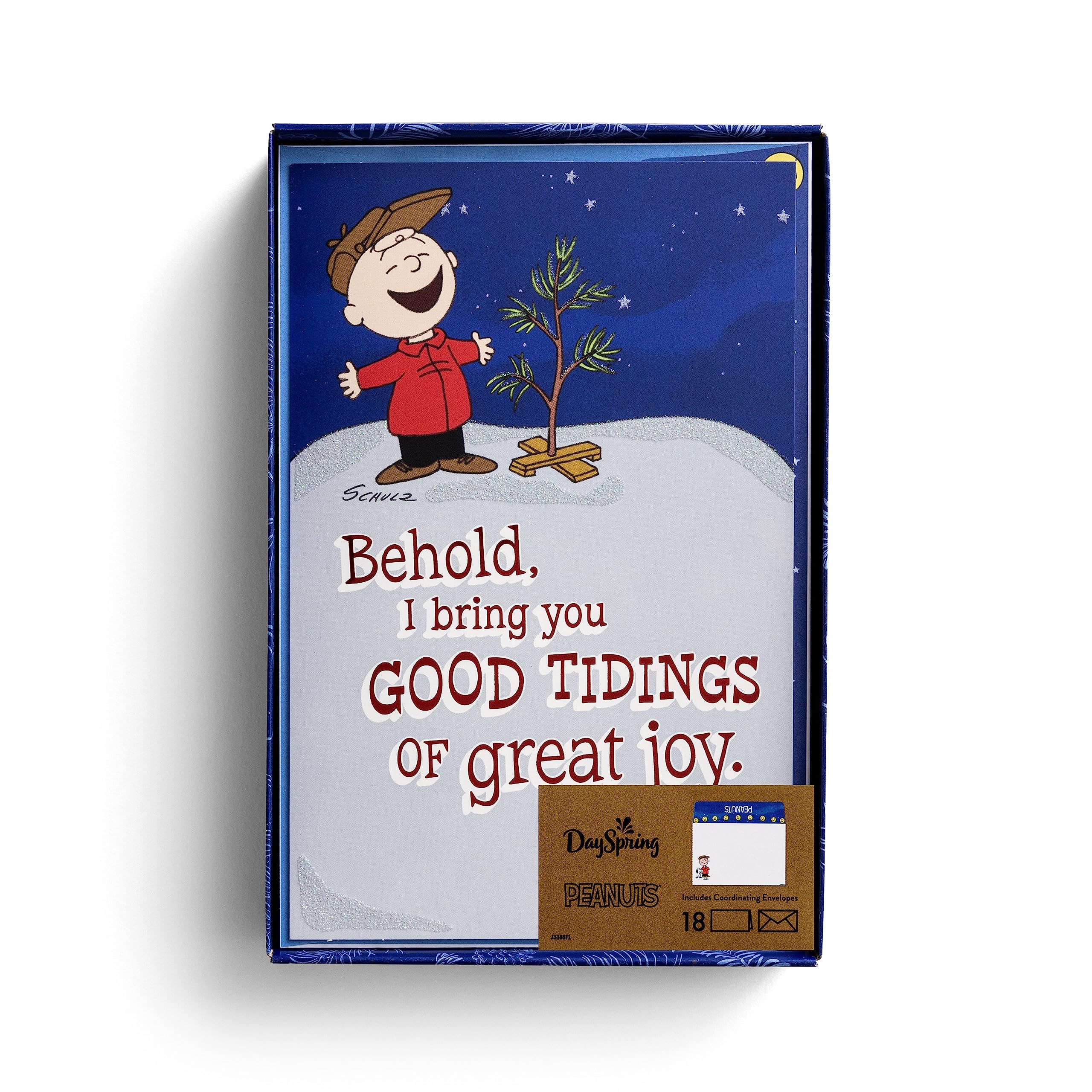 Christmas Boxed Cards: Peanuts - Good Tidings (Box of 18)