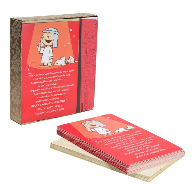Christmas Boxed Cards: Peanuts - For Unto You (Box of 18)