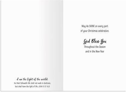 Christmas Boxed Cards: Star/Light Of The World (Pack Of 18)