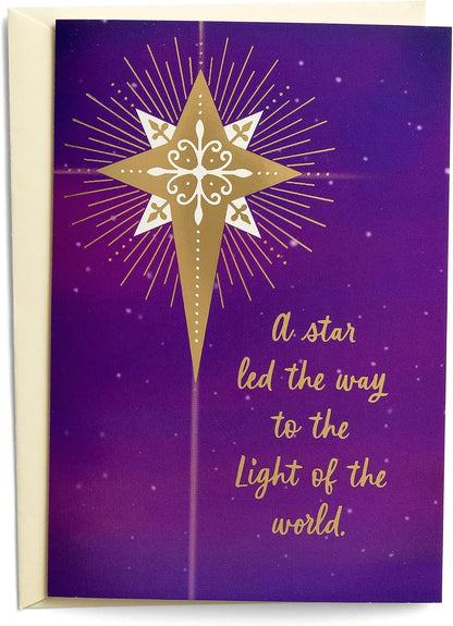 Christmas Boxed Cards: Star/Light Of The World (Pack Of 18)