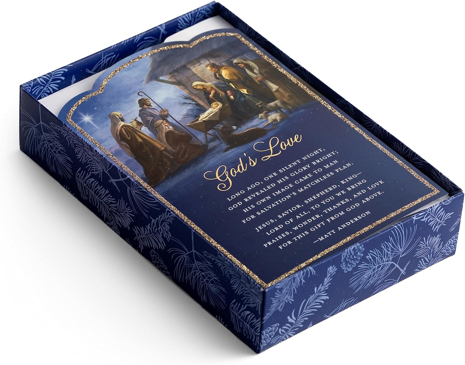 DaySpring - God's Love Nativity - 18 Premium Christmas Boxed Cards and Envelopes (U1005