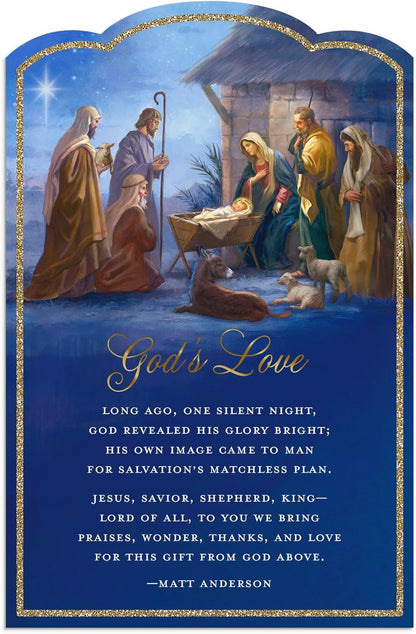 DaySpring - God's Love Nativity - 18 Premium Christmas Boxed Cards and Envelopes (U1005