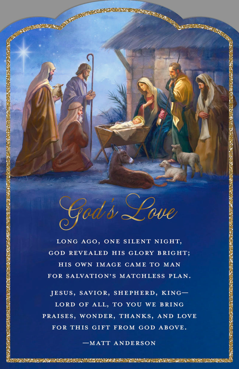 DaySpring - God's Love Nativity - 18 Premium Christmas Boxed Cards and Envelopes (U1005
