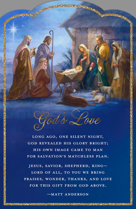 DaySpring - God's Love Nativity - 18 Premium Christmas Boxed Cards and Envelopes (U1005