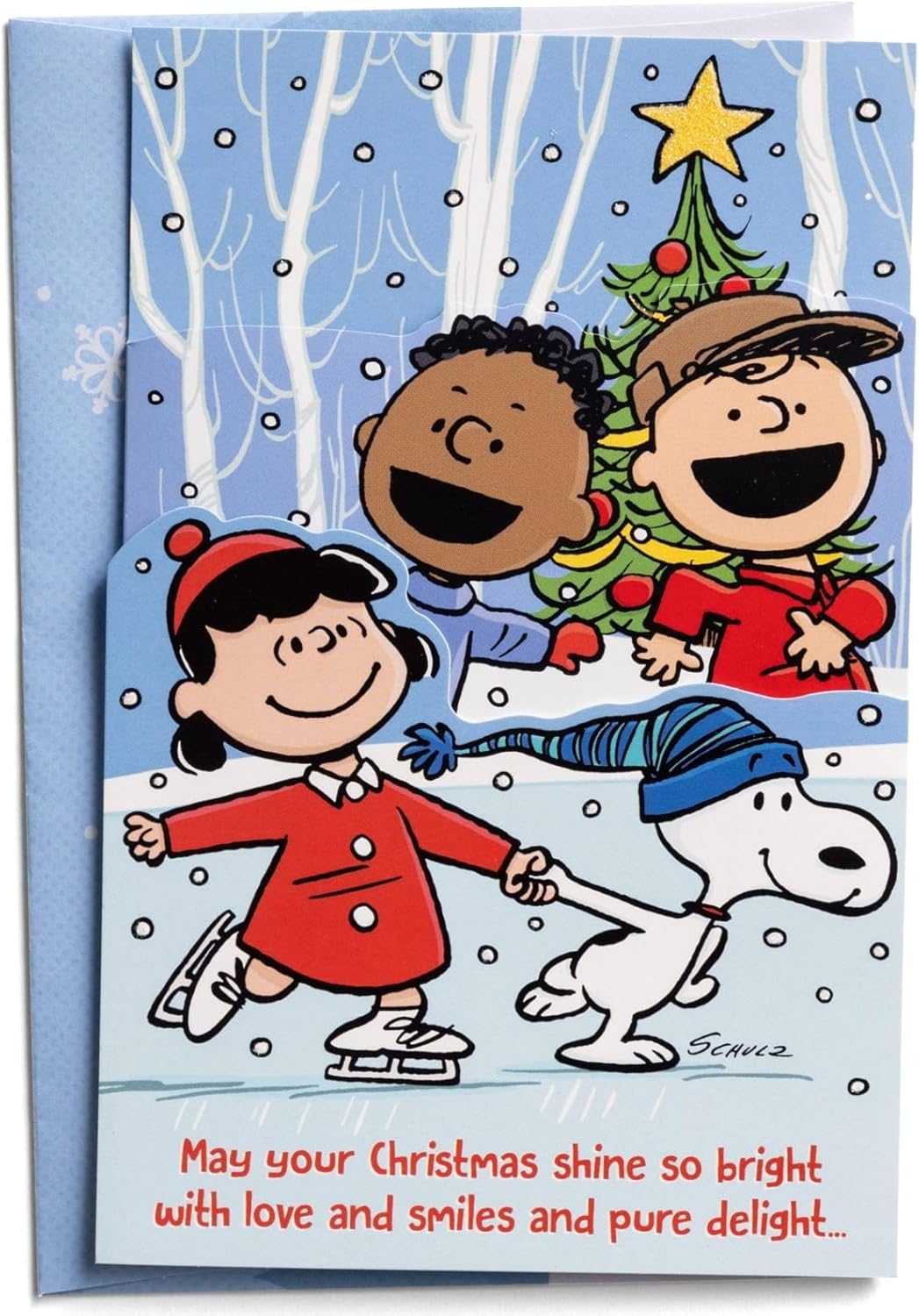 Christmas Boxed Cards: Peanuts - Ice Skating (Box of 18)