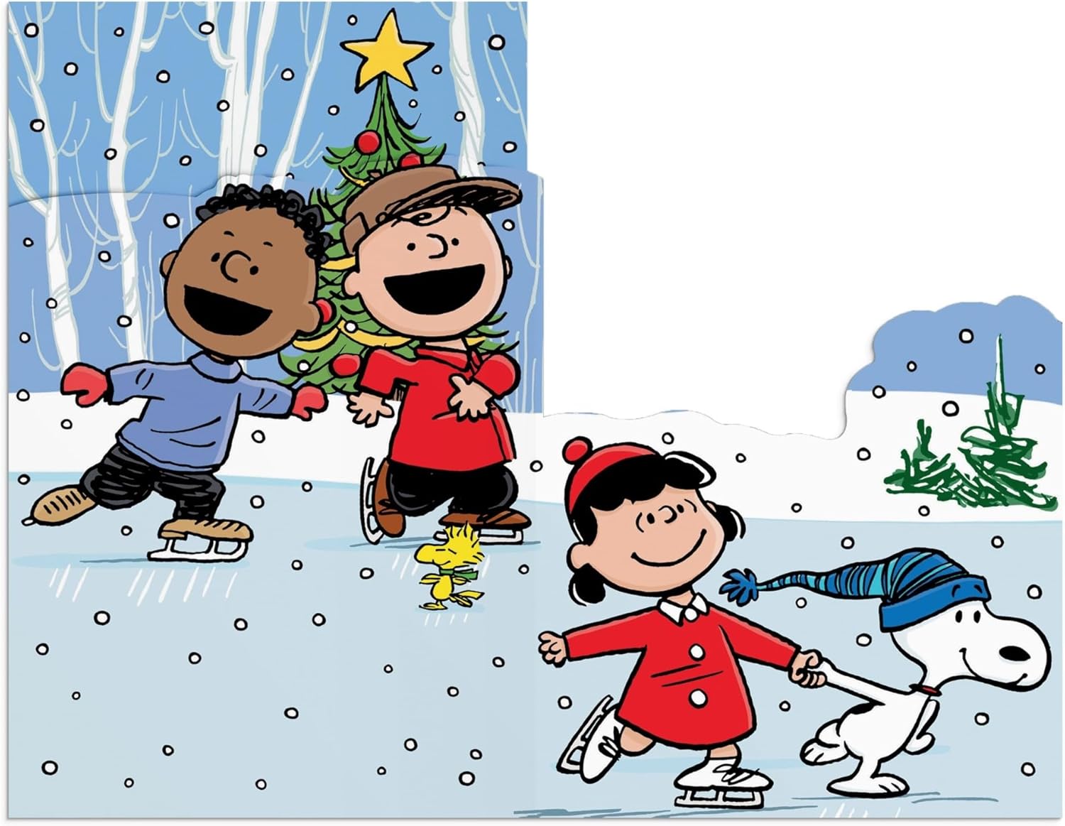 Christmas Boxed Cards: Peanuts - Ice Skating (Box of 18)