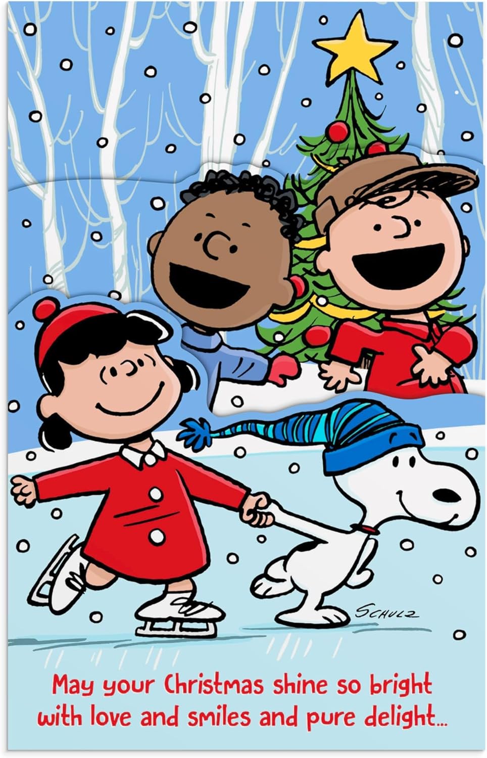 Christmas Boxed Cards: Peanuts - Ice Skating (Box of 18)