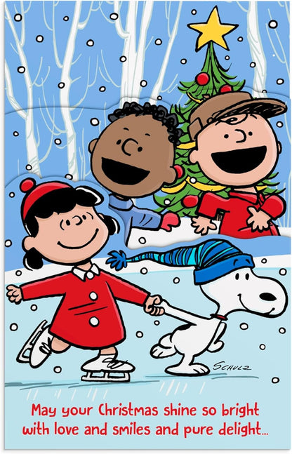 Christmas Boxed Cards: Peanuts - Ice Skating (Box of 18)