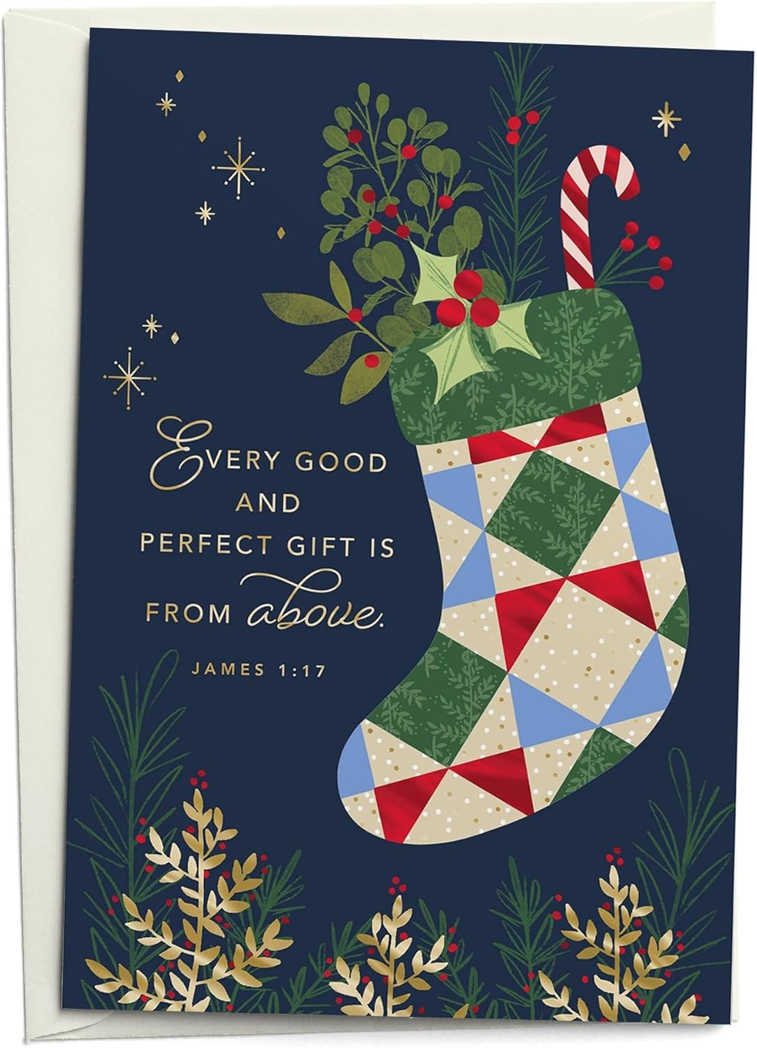 Christmas Boxed Cards: Christmas Stocking (Pack of 18)