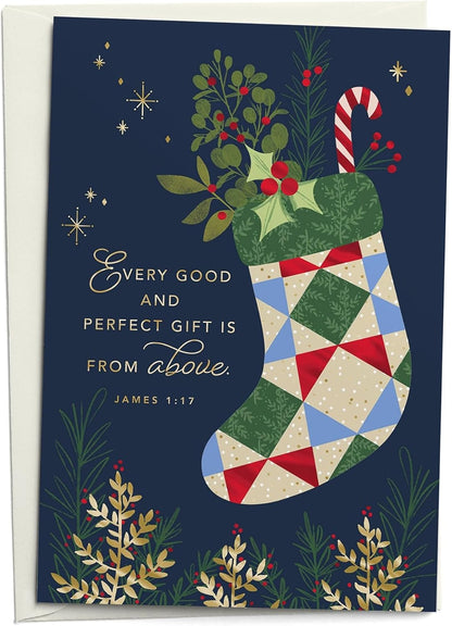 Christmas Boxed Cards: Christmas Stocking (Pack of 18)