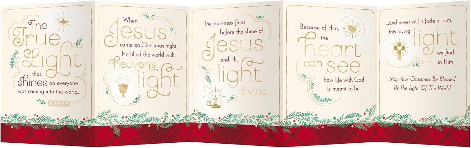 DaySpring - True Light - 18 Christmas Boxed Cards and Envelopes - Special Edition 5-Panel