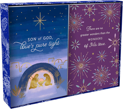 DaySpring - Wonders of His Love - 18 Dual Pack Christmas Boxed Cards and Envelopes