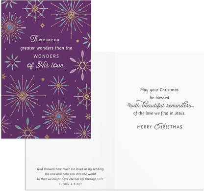 DaySpring - Wonders of His Love - 18 Dual Pack Christmas Boxed Cards and Envelopes