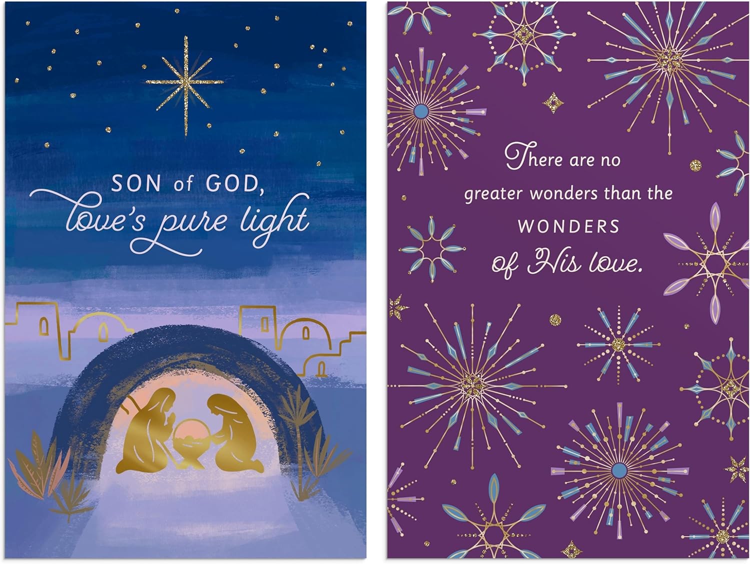 DaySpring - Wonders of His Love - 18 Dual Pack Christmas Boxed Cards and Envelopes