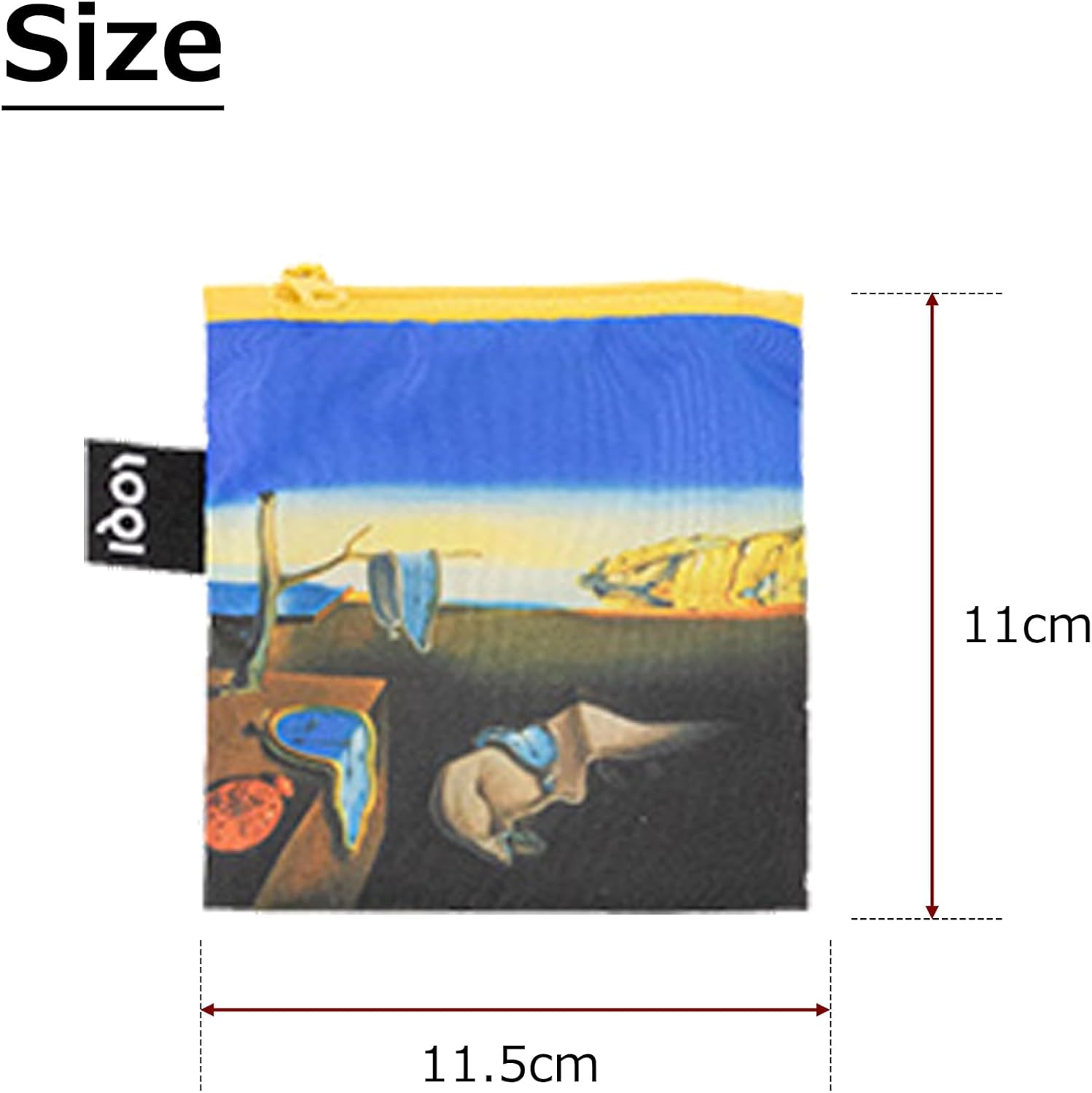 LOQI Salvador Dali The Persistence of Memory Recycled Bag, yellow, blue, Yellow, Blue, Contemporary, Yellow, Blue, L, Contemporary