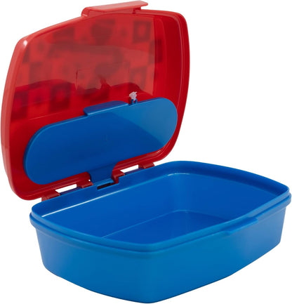Stor 74709 Rectangular SANDWICHERA with Covers Spiderman Arachnid Grid Lunch Box, Plastic
