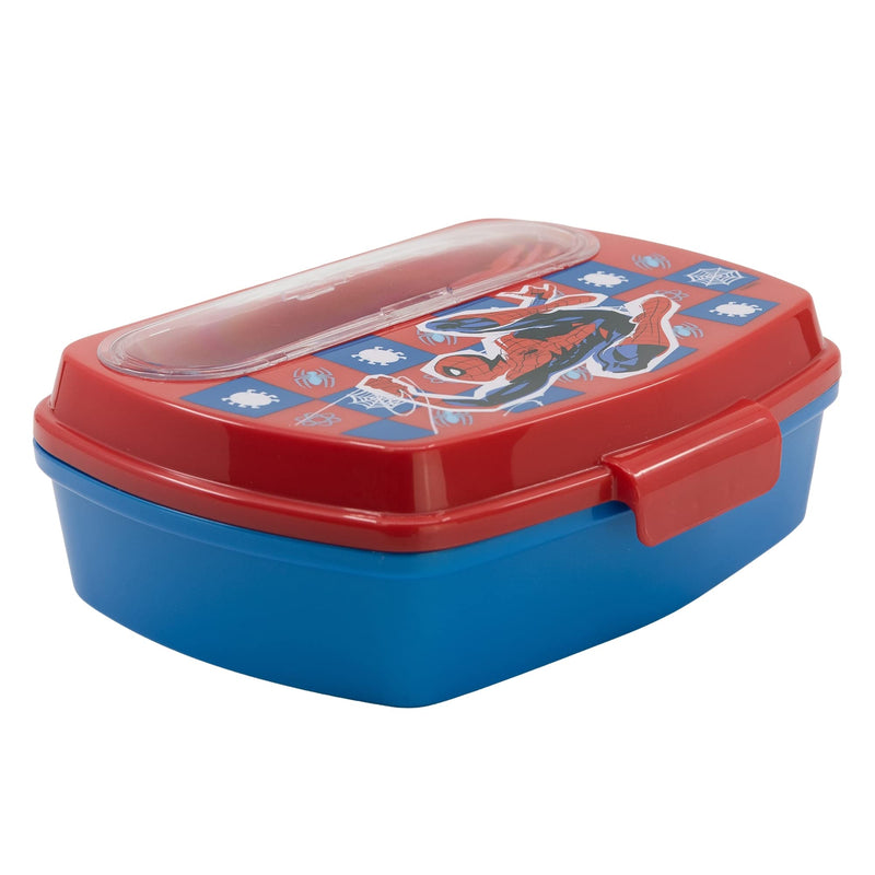 Stor 74709 Rectangular SANDWICHERA with Covers Spiderman Arachnid Grid Lunch Box, Plastic
