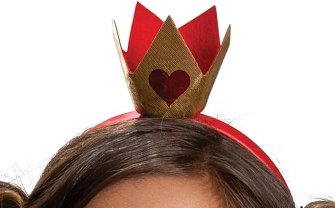 Disney Alice in Wonderland Queen of Hearts Fancy Dress for Kids, Official Disney by Disguise, Includes Iconic Queen of Hearts Dress and Crown Headband, for Ages 3-4, 4-6 and 7-8 Years