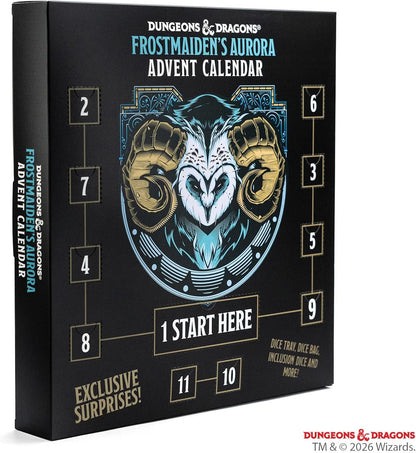 Fanroll D&D Frostmaiden's Aurora Advent Calendar - Dungeons & Dragons advent calendar includes multiple sets of dice, a dice bag, and more!