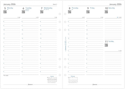 Filofax A5 Week on two pages column format English 2026 diary 26-68521
