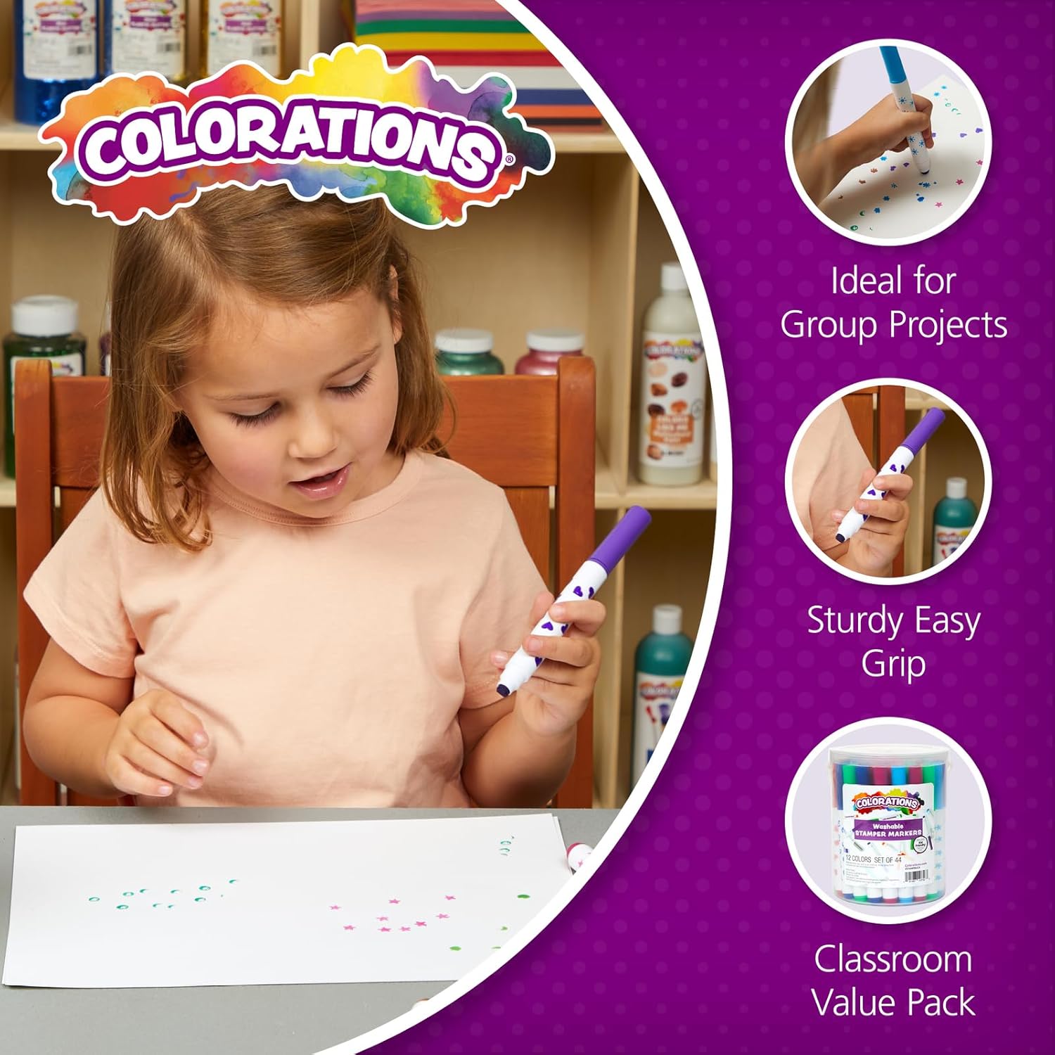 Colorations - Colorations - Uitwasbare Stempelstiften 44st.