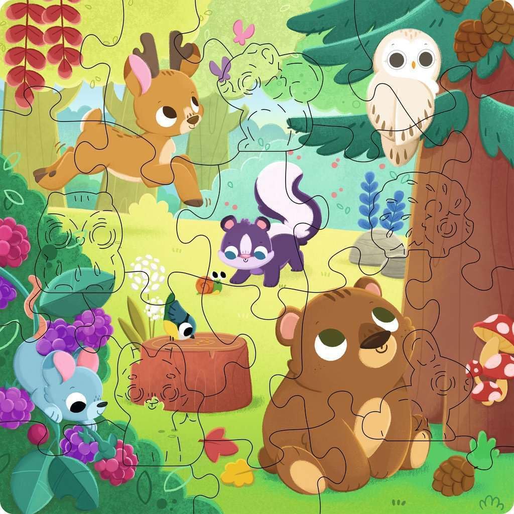 Ravensburger - Ravensburger Houten Legpuzzel Bosdieren - 22st.