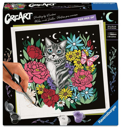 Ravensburger - CreArt Pixie Cold Schilderen op Nummer - Kat