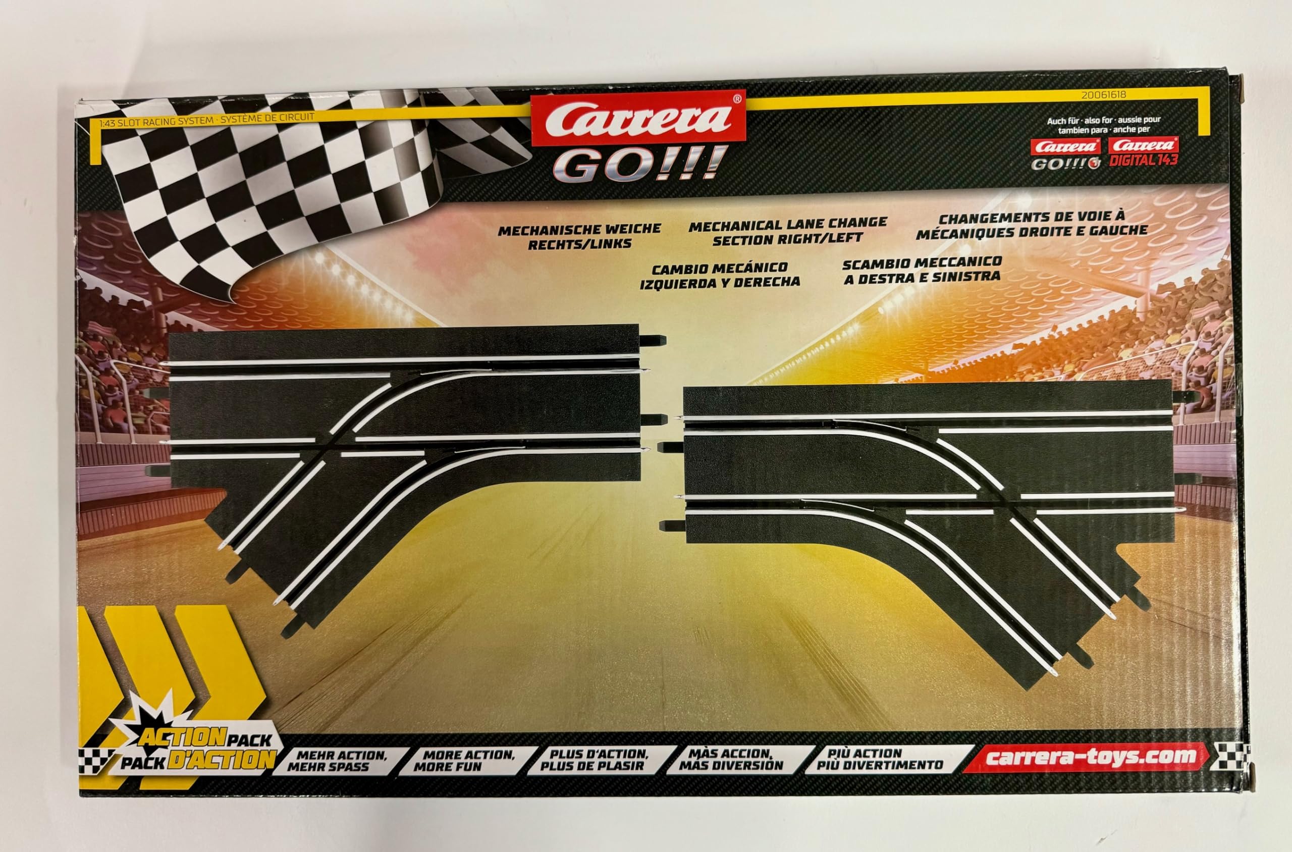 Carrera: Accessorio Digital 1:43 - Mechanical Lane Change Section Left+Right