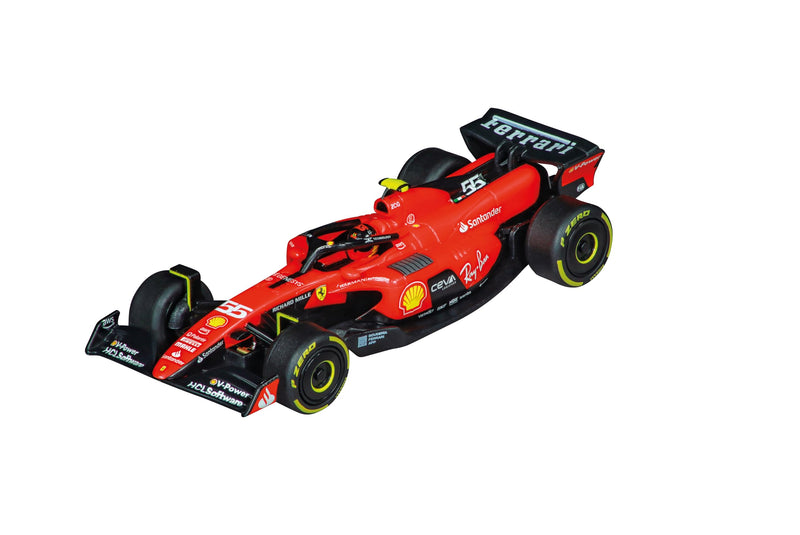 Carrera - 20064239 - Carrera GO!!! Ferrari SF-23 "C. Sainz, No.55", voertuig op schaal 1:43, slotcar, compatibel met Carrera GO!!!, GO!!! Plus & Go!!! Battery Operated